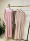 Women Lantern Sleeves Round Neck Empire Flowy Dress
